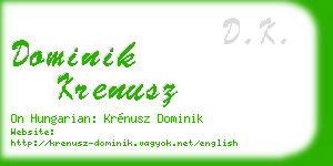 dominik krenusz business card