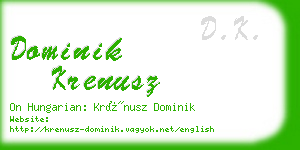 dominik krenusz business card